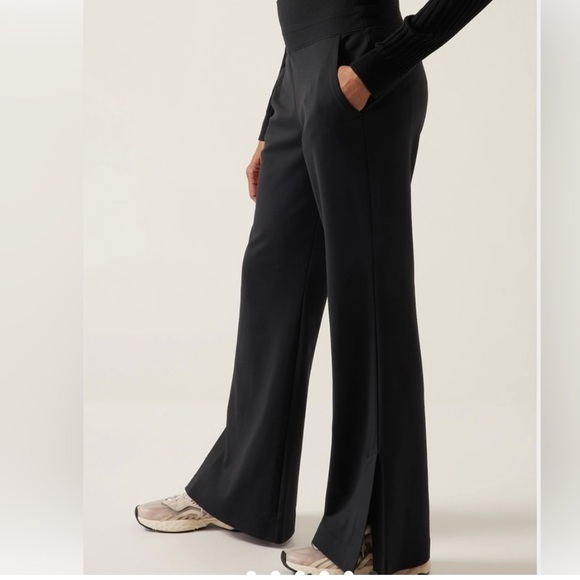 ATHLETA Venice Pant Flare Split Hem 882675 NEW Black Plus Size 3X - Picture 2 of 15